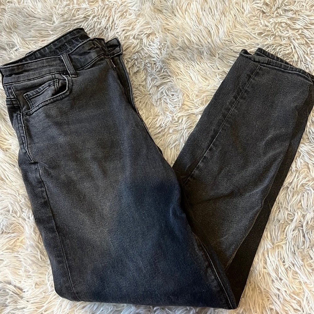 American eagle black straight leg jeans